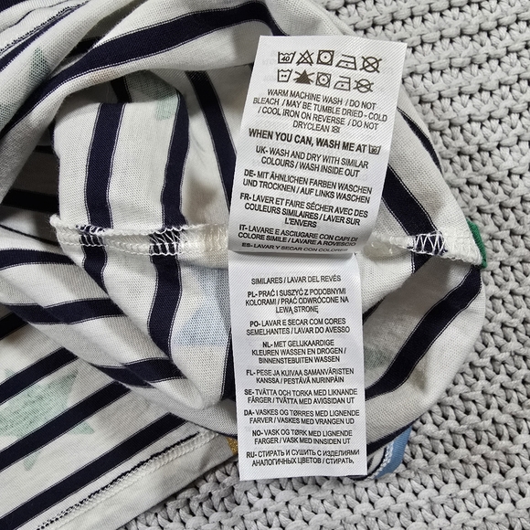 Boden Stripes & Stars Long Sleeve Shirt Women Sz 8 Cotton Pullover Top - Picture 6 of 8